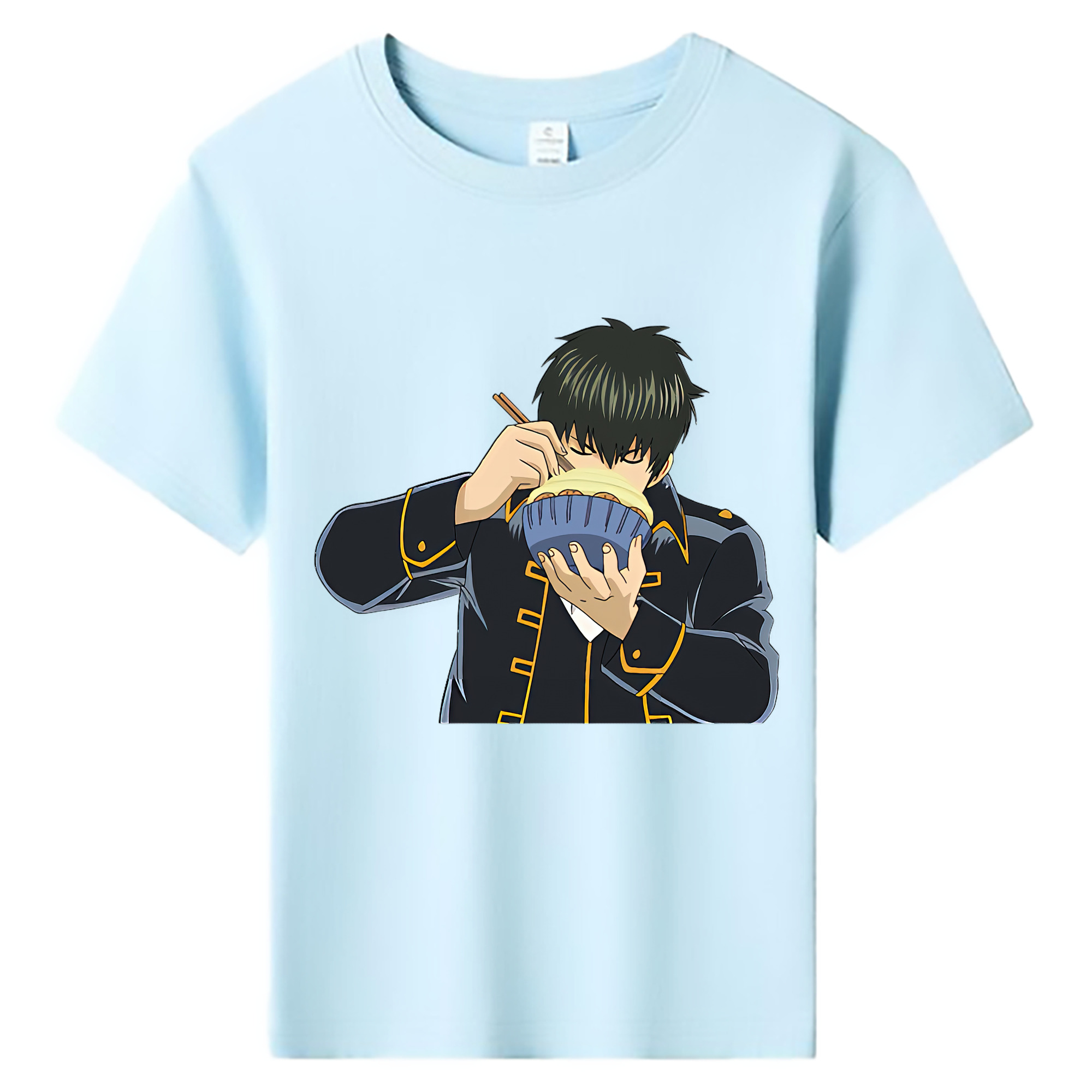 （画像用） ぎんたま 坂田銀時（さかたぎんとき） 神楽 志村新八（しむら しんぱち） GINTAMA Sakata Gintoki Kagura Shimura Shinpachi 綿100％キッズTシャツ（フロントプリント）